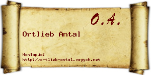 Ortlieb Antal névjegykártya